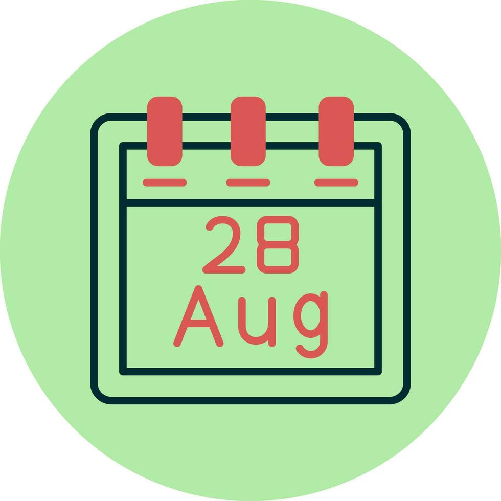 August 28 Vector Icon