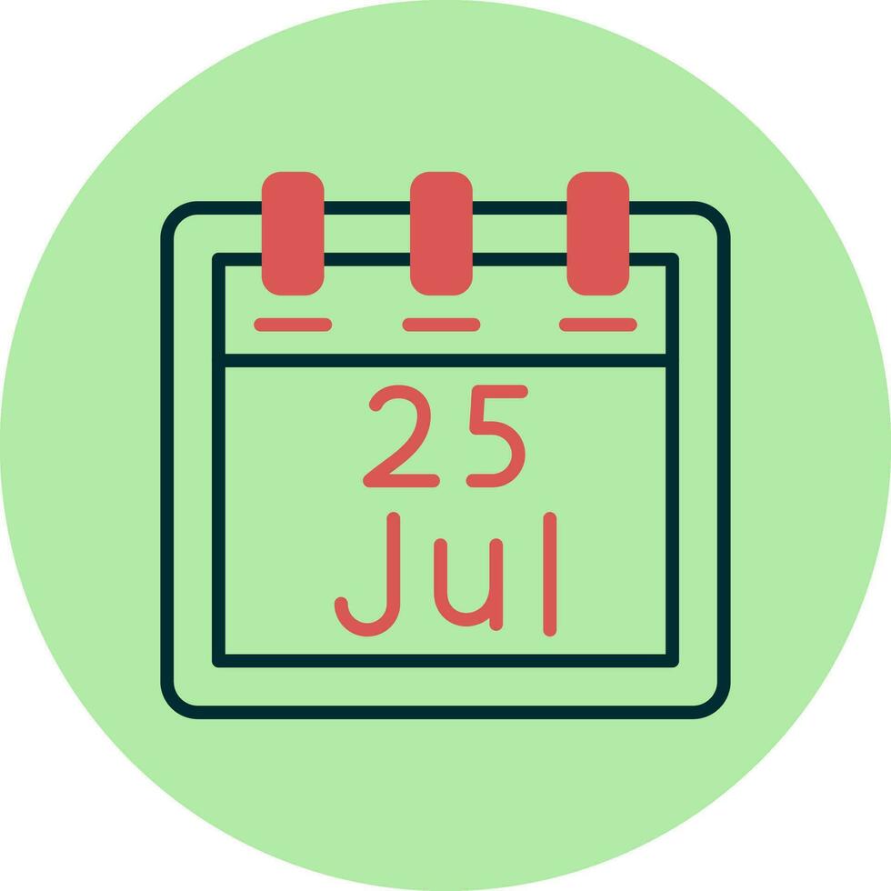 July 25 Vector Icon