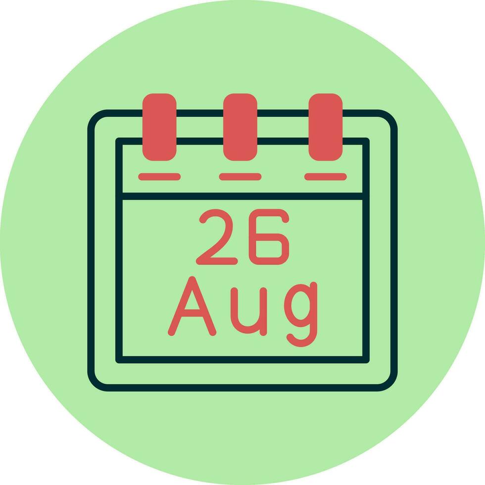 August 26 Vector Icon