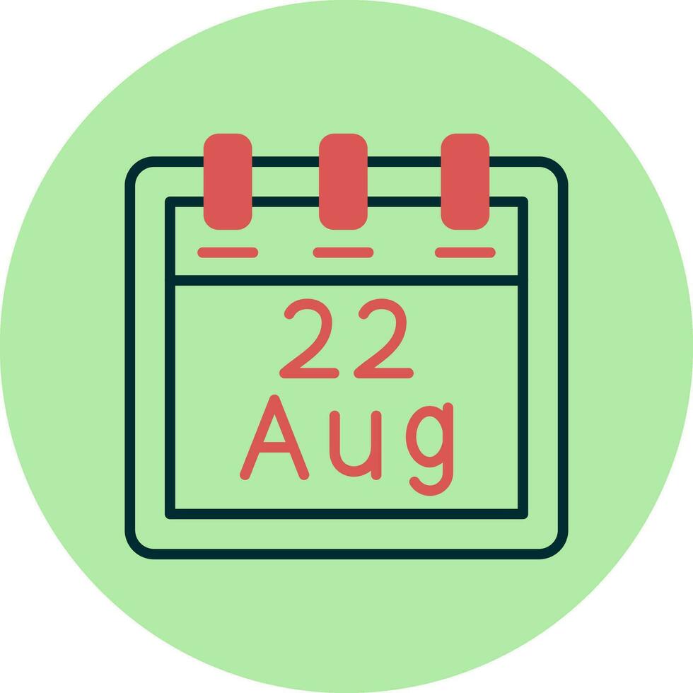August 22 Vector Icon
