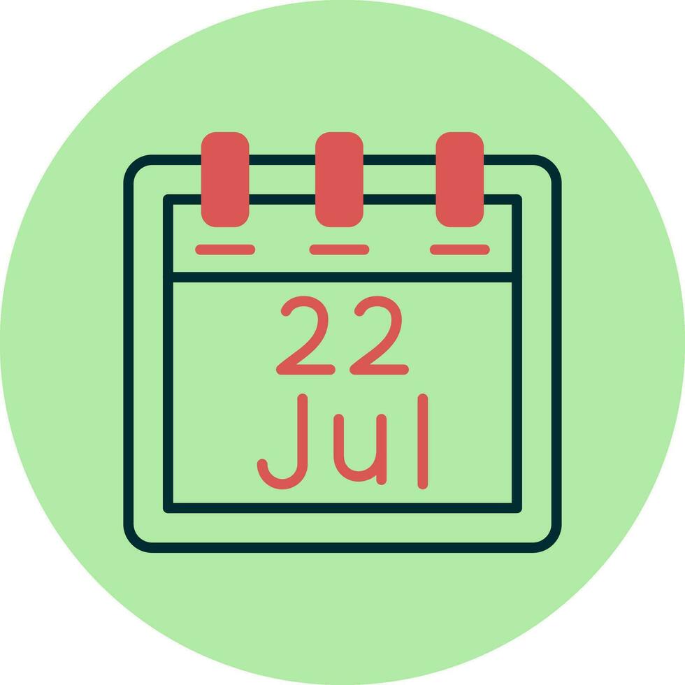 July 22 Vector Icon