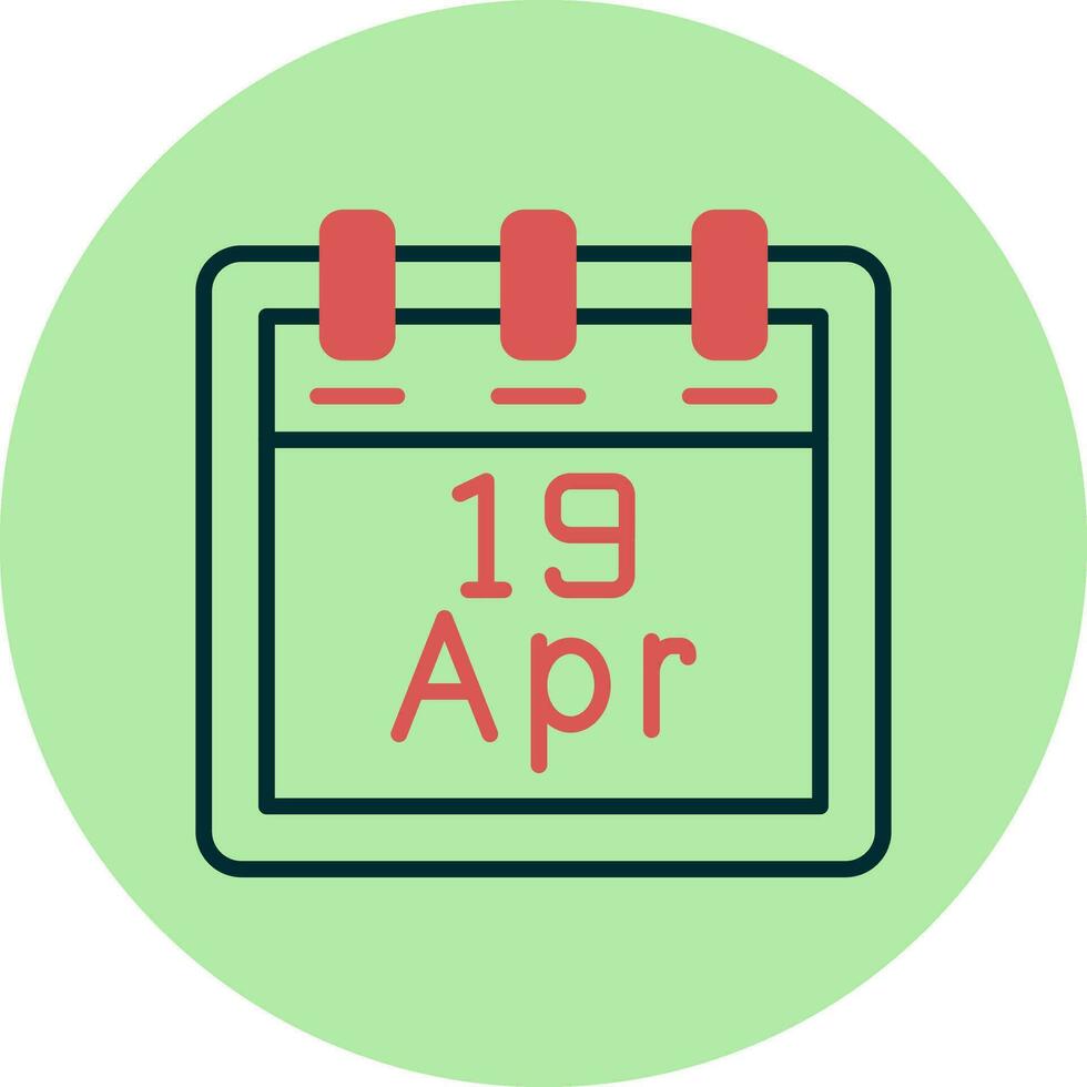 April 19 Vector Icon