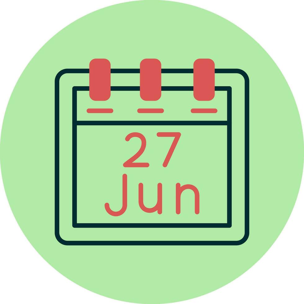June 27 Vector Icon
