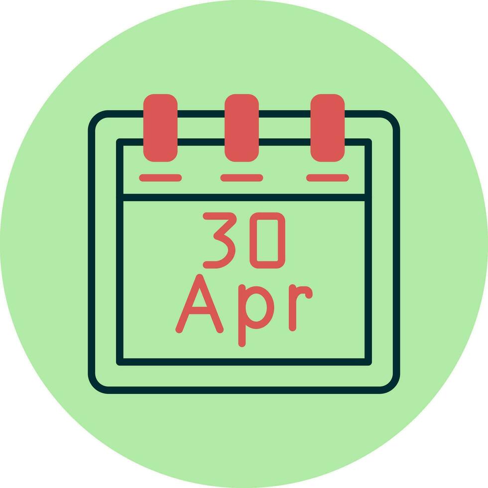 April 30 Vector Icon