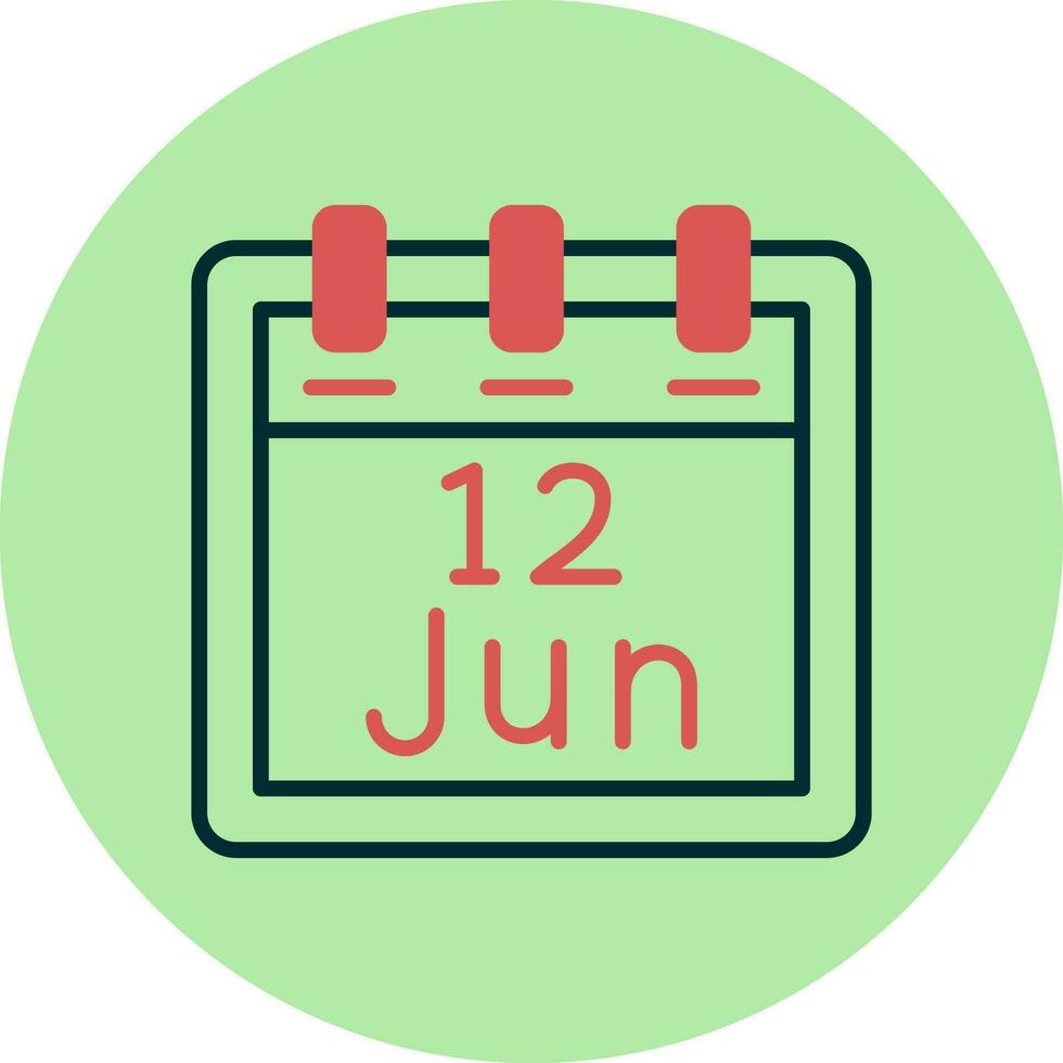 June 12 Vector Icon