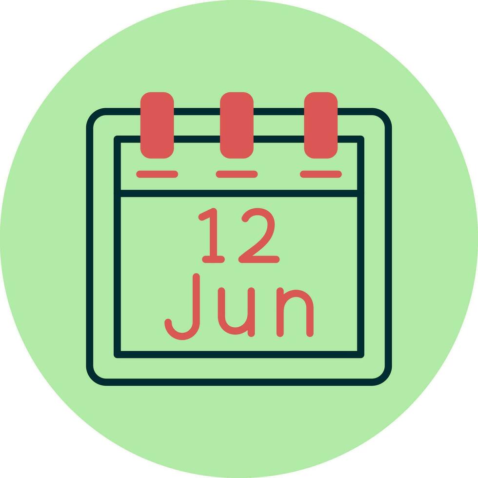 June 12 Vector Icon