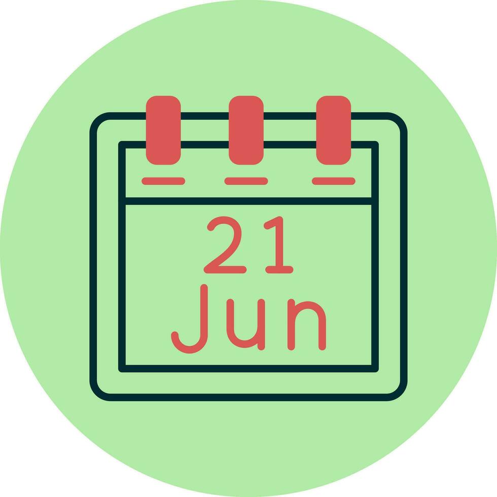 June 21 Vector Icon