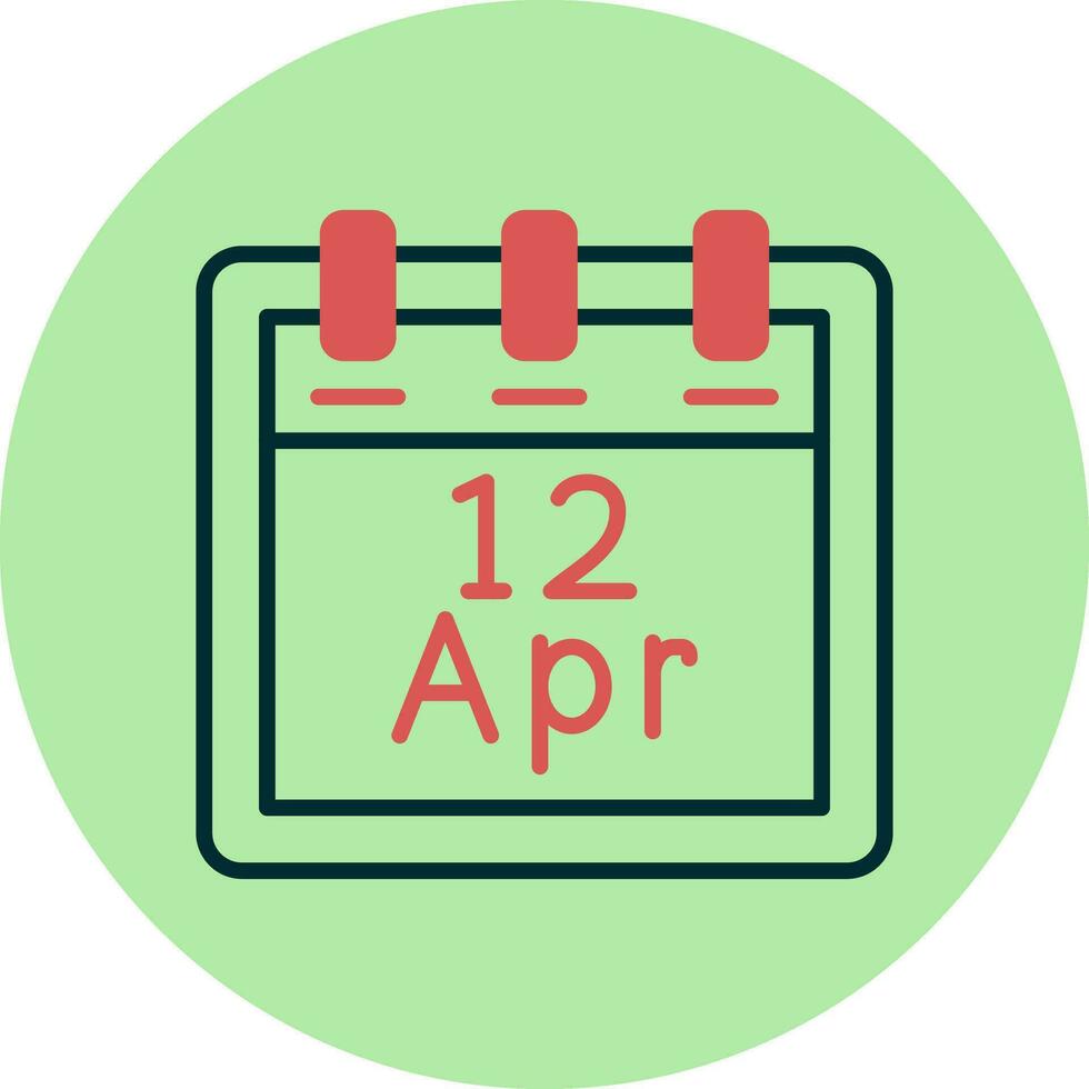 April 12 Vector Icon