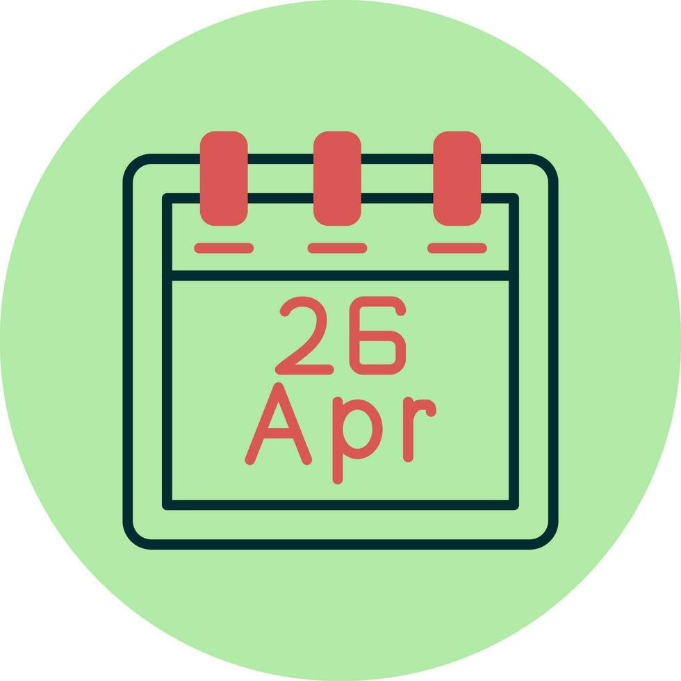 April 26 Vector Icon