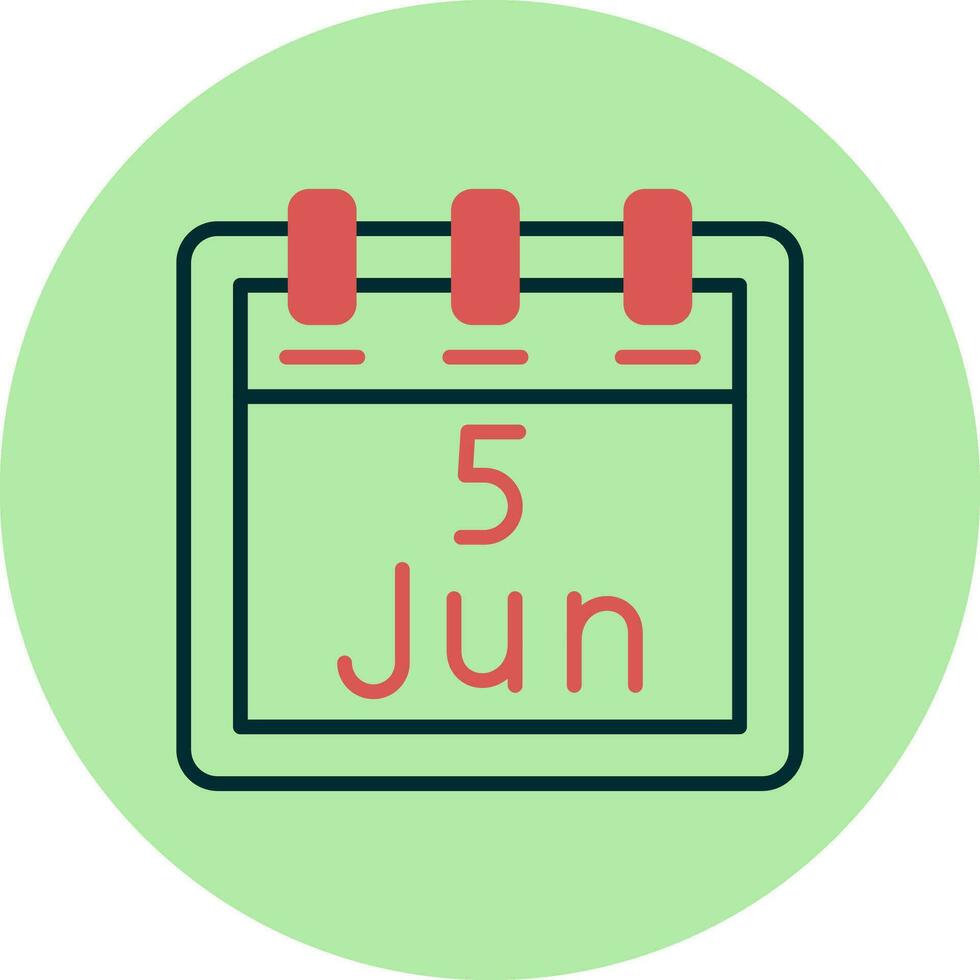 June 5 Vector Icon