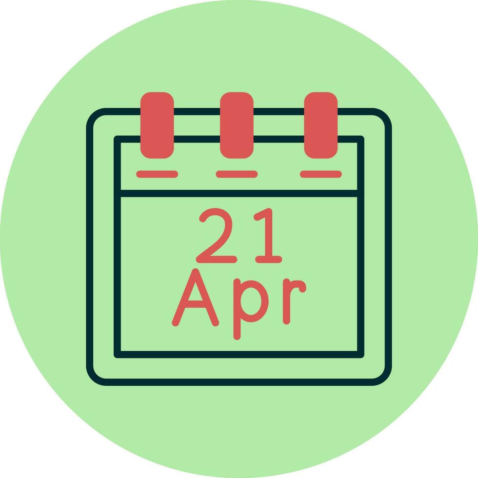 April  21 Vector Icon