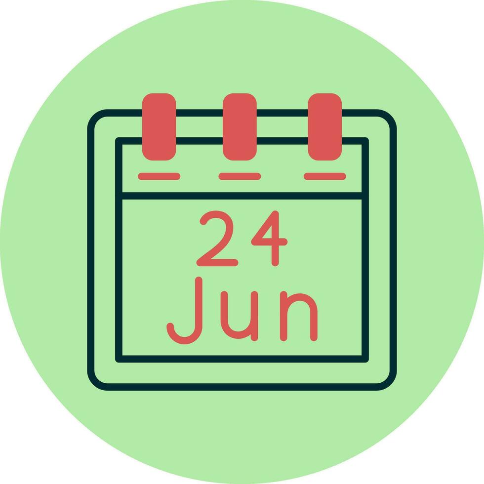 June 24 Vector Icon