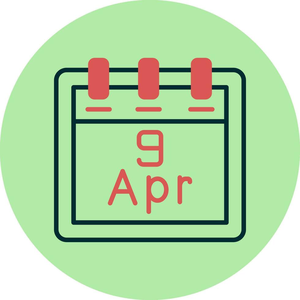 April 9 Vector Icon