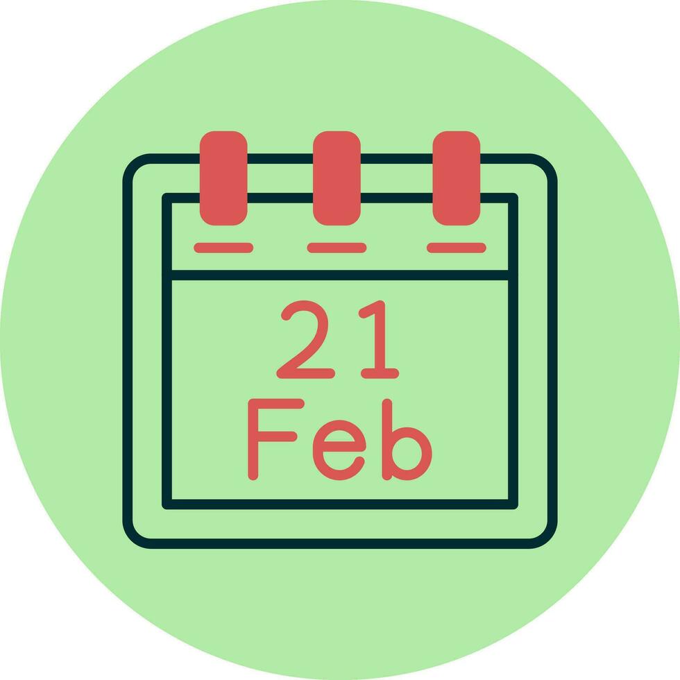 February 21 Vector Icon