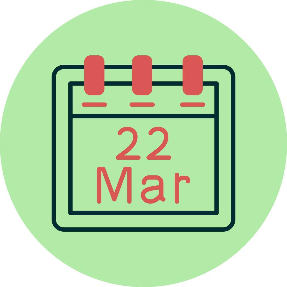 March 22 Vector Icon