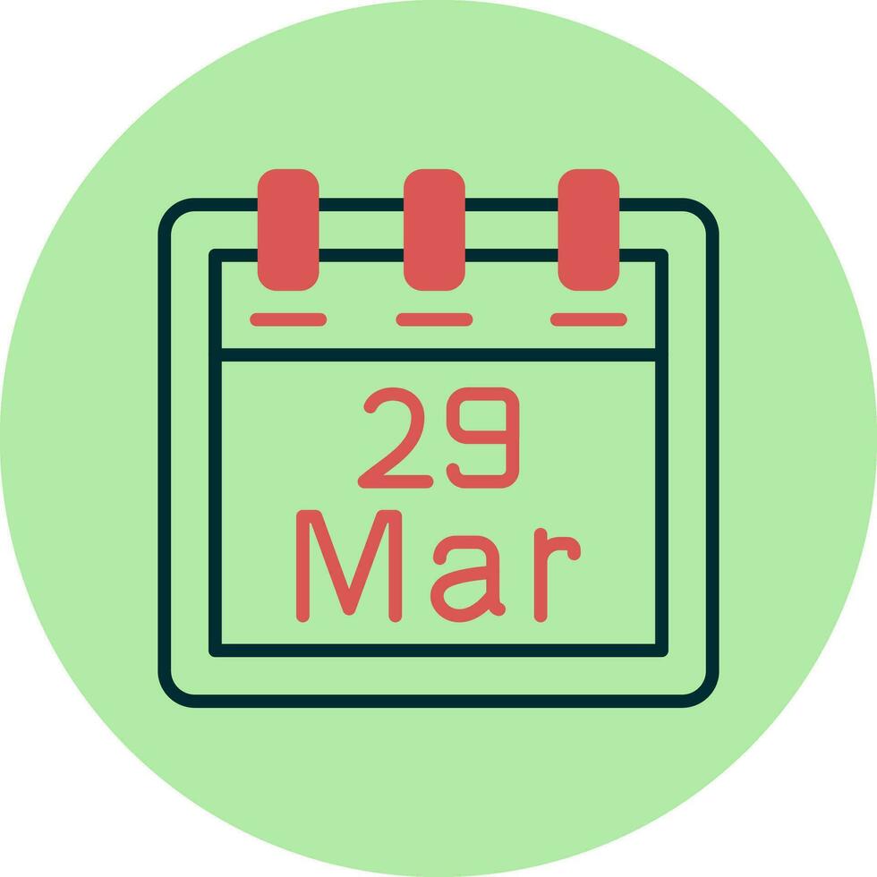 March 29 Vector Icon