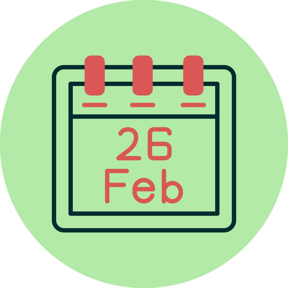 February 26 Vector Icon