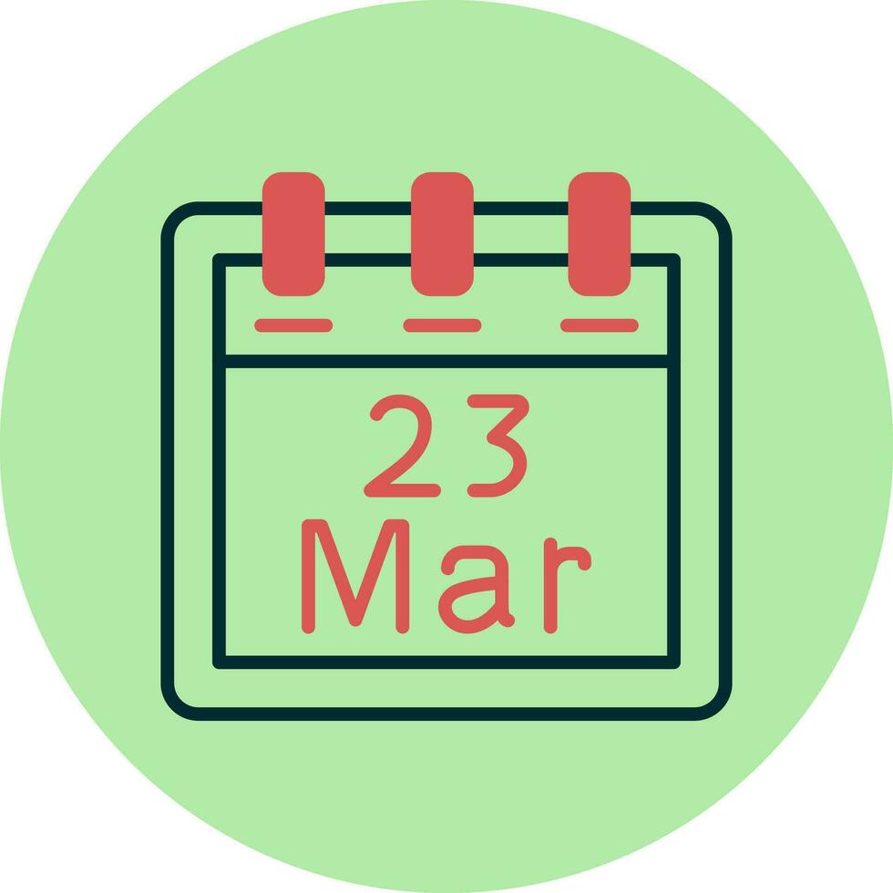 March 23 Vector Icon