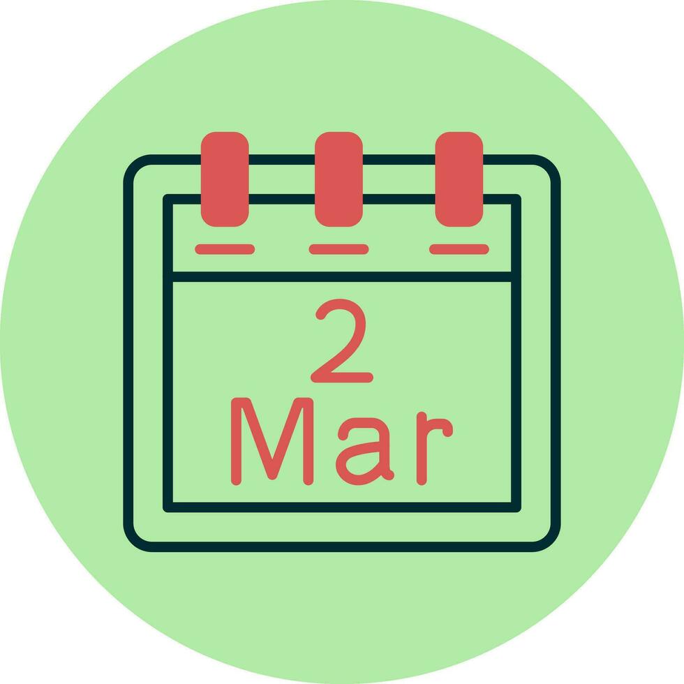 March 2 Vector Icon