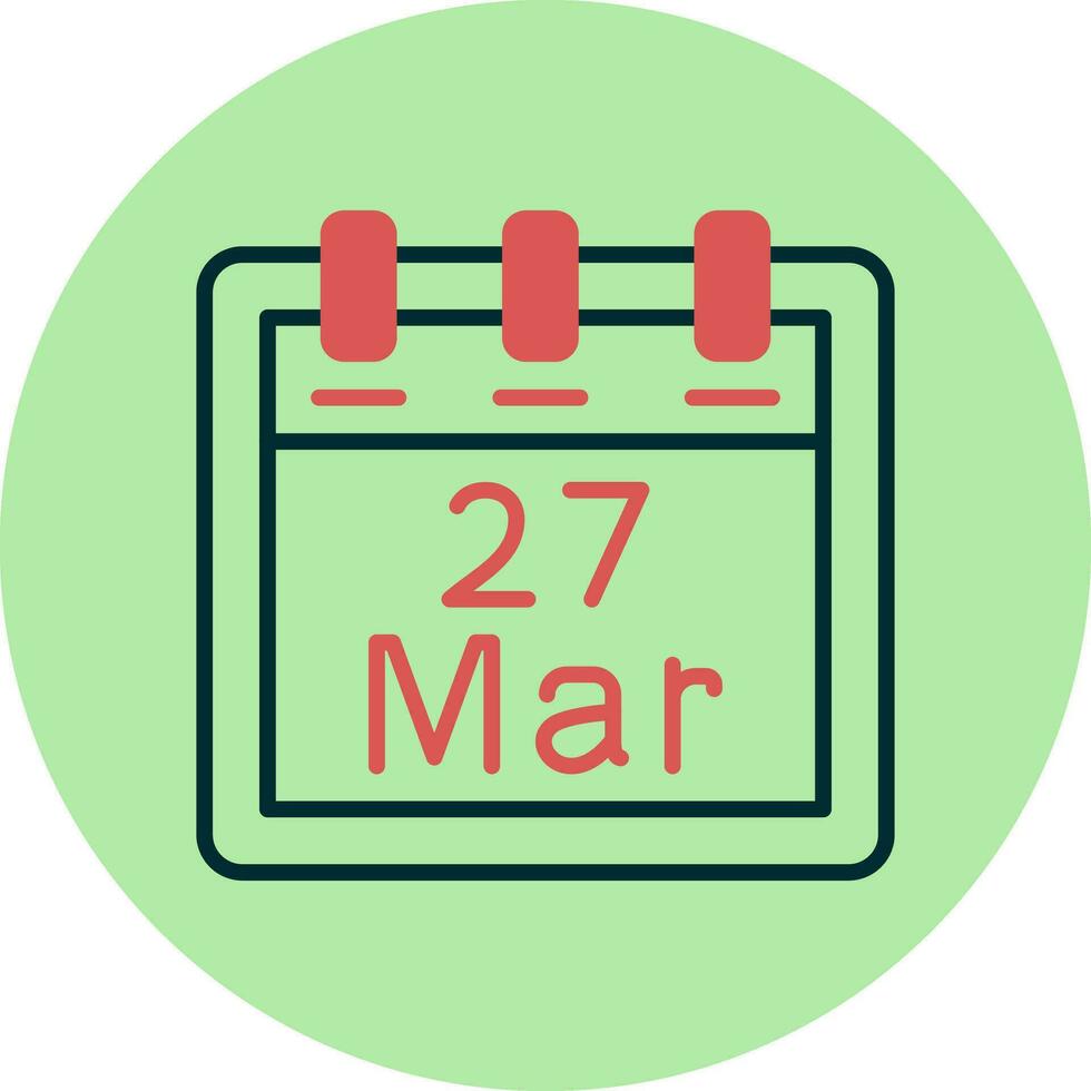 March 27 Vector Icon