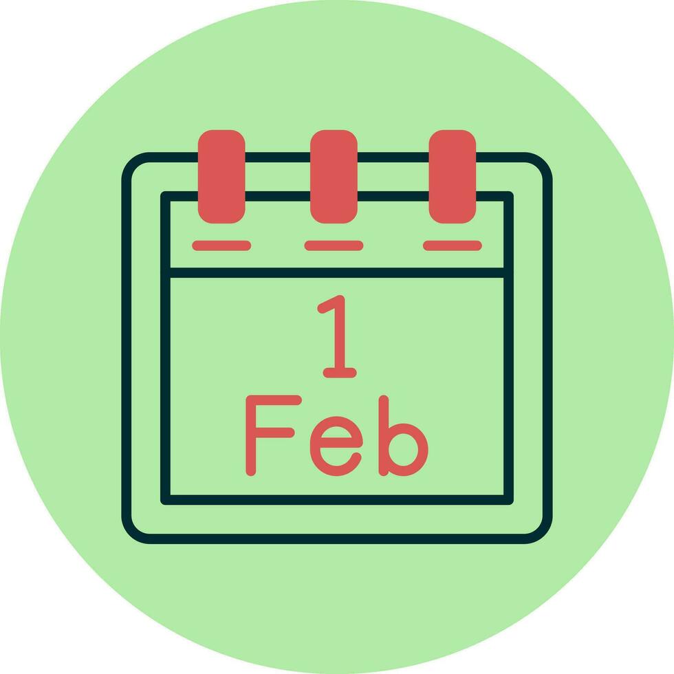 February 1 Vector Icon