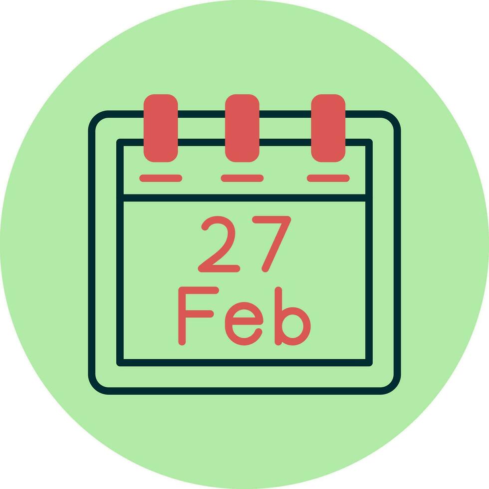 February 27 Vector Icon
