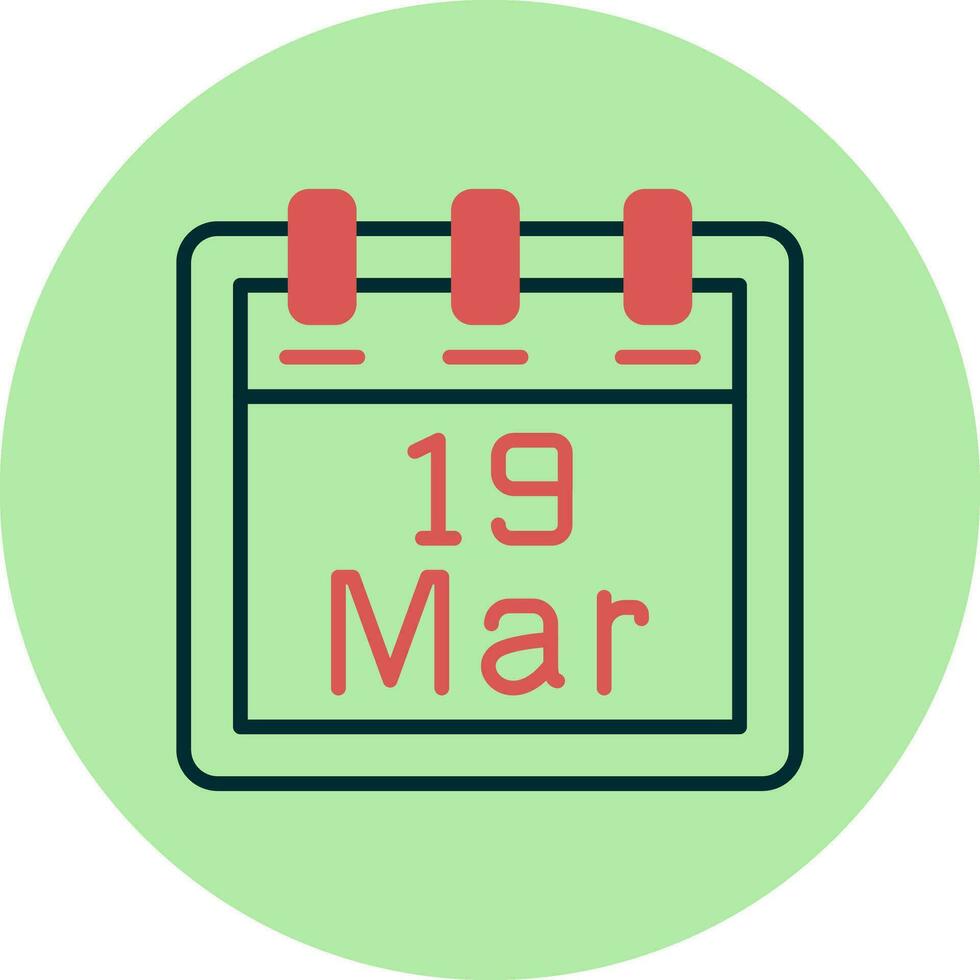 March 19 Vector Icon