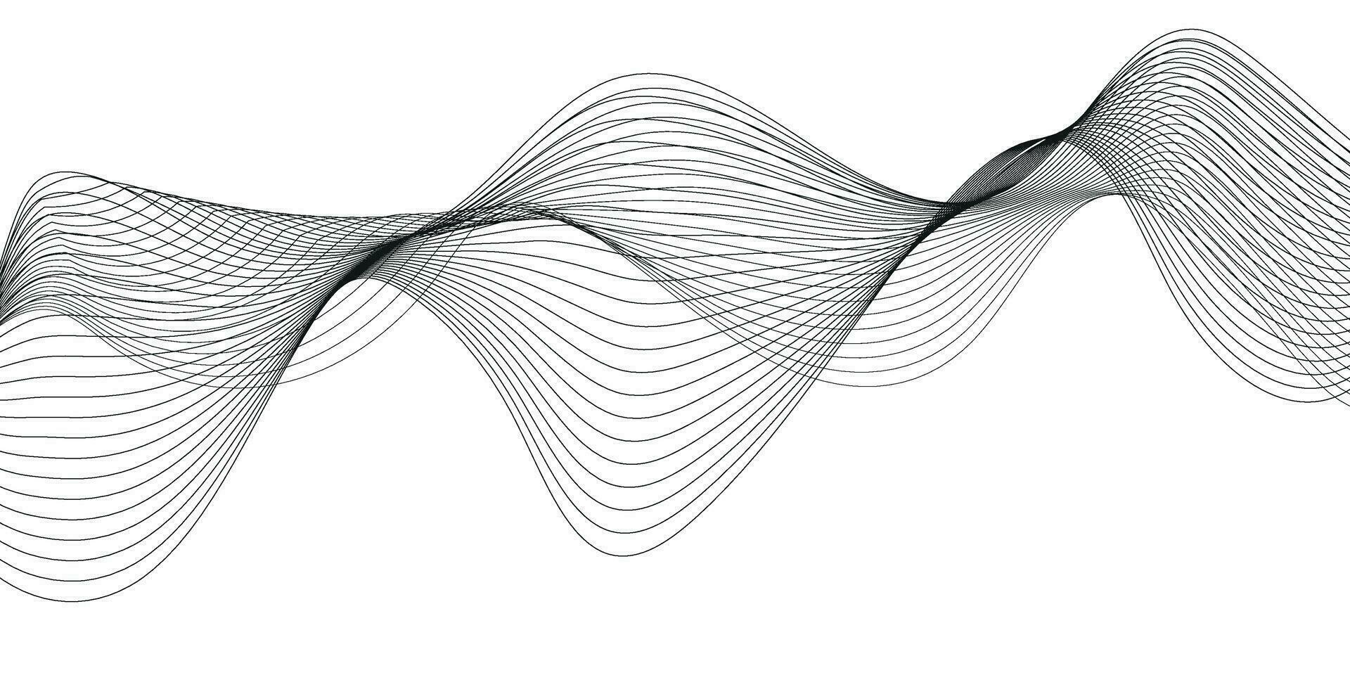 Wave Line. Wave Line Background. Black Line with White Background. Curved Wavy Line. Abstract Wave Background with Black and White Lines. Abstract Wave Background Vector Illustration.