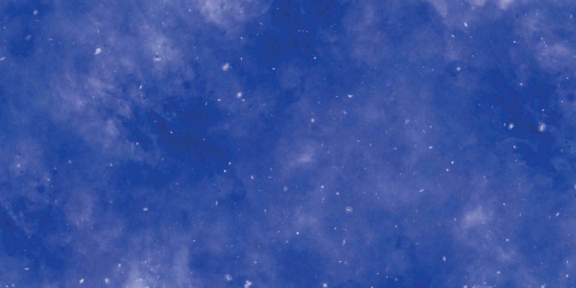 Blue Watercolor Background. Background with Space. Dark Blue Galaxy Watercolor Texture. Navy Blue Grunge Design. Watercolor Vector. Background with Bubbles vector