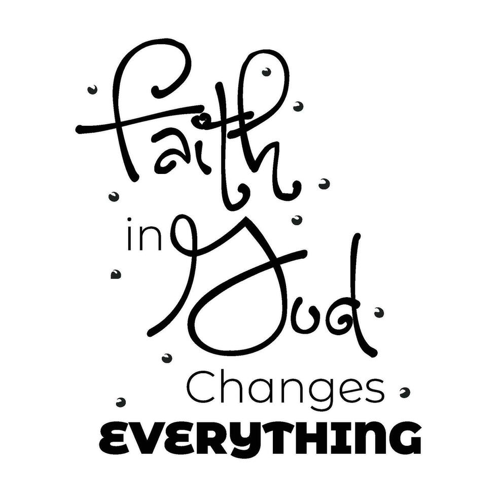 Christian Faith. Typography for print vector