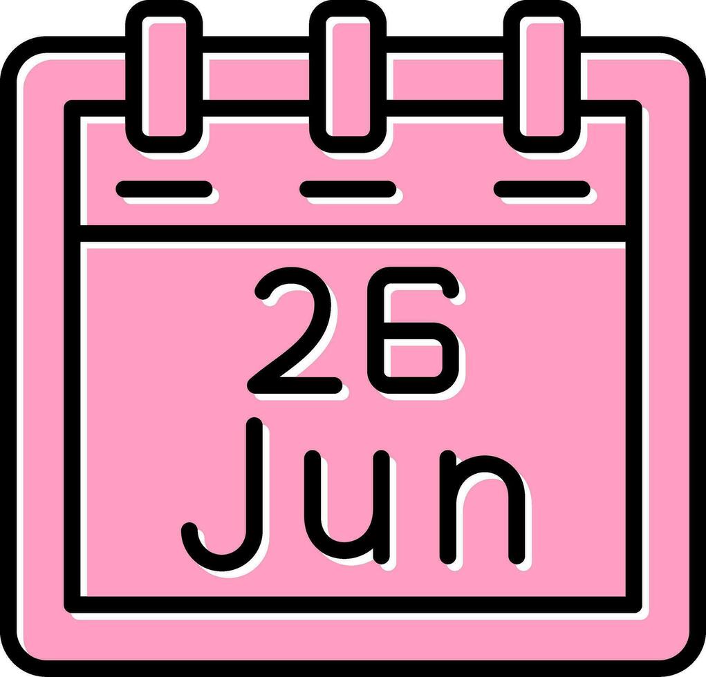 June 26 Vector Icon