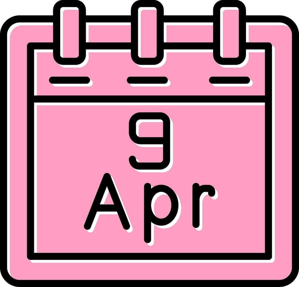 April 9 Vector Icon