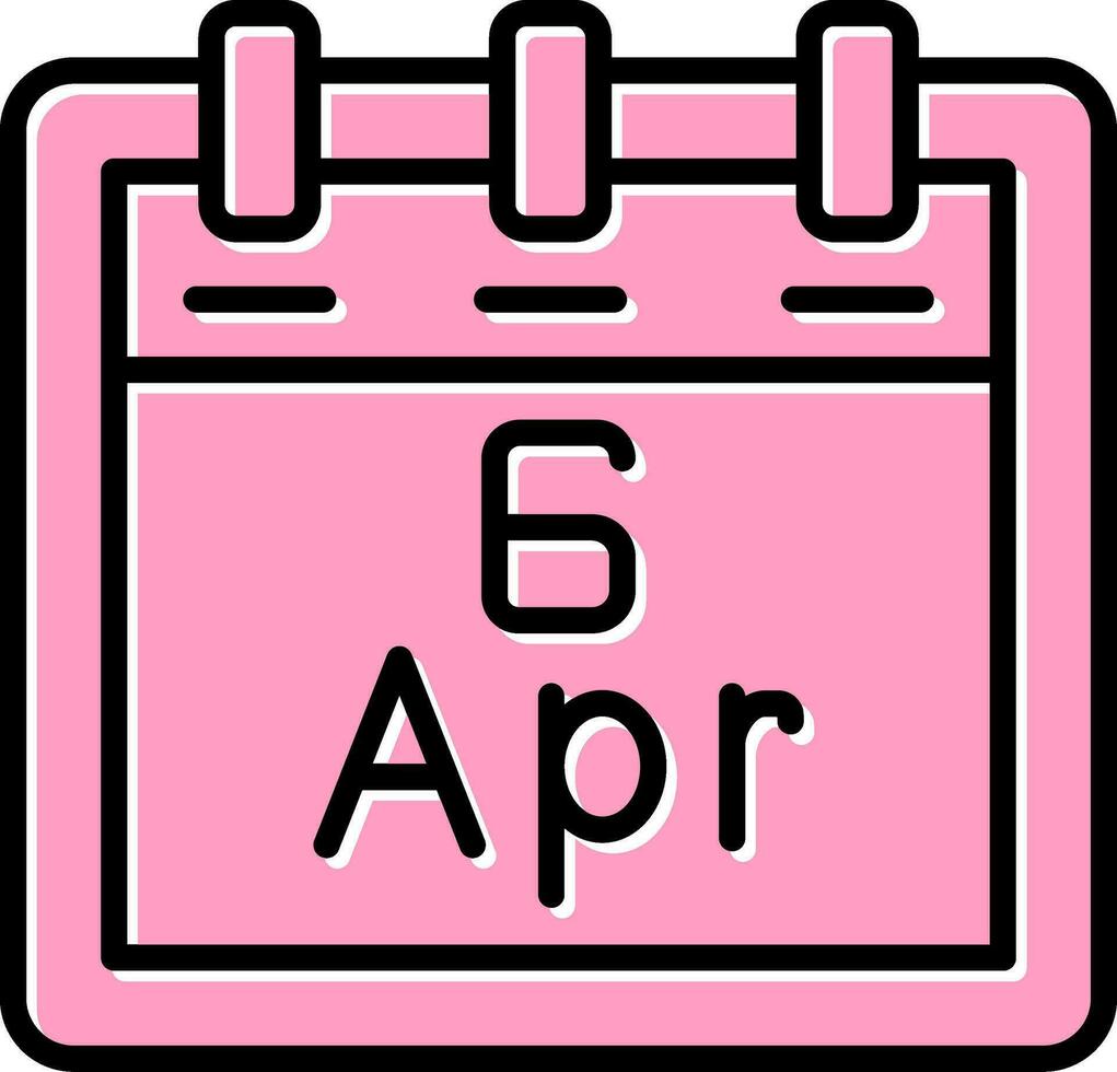April 6 Vector Icon