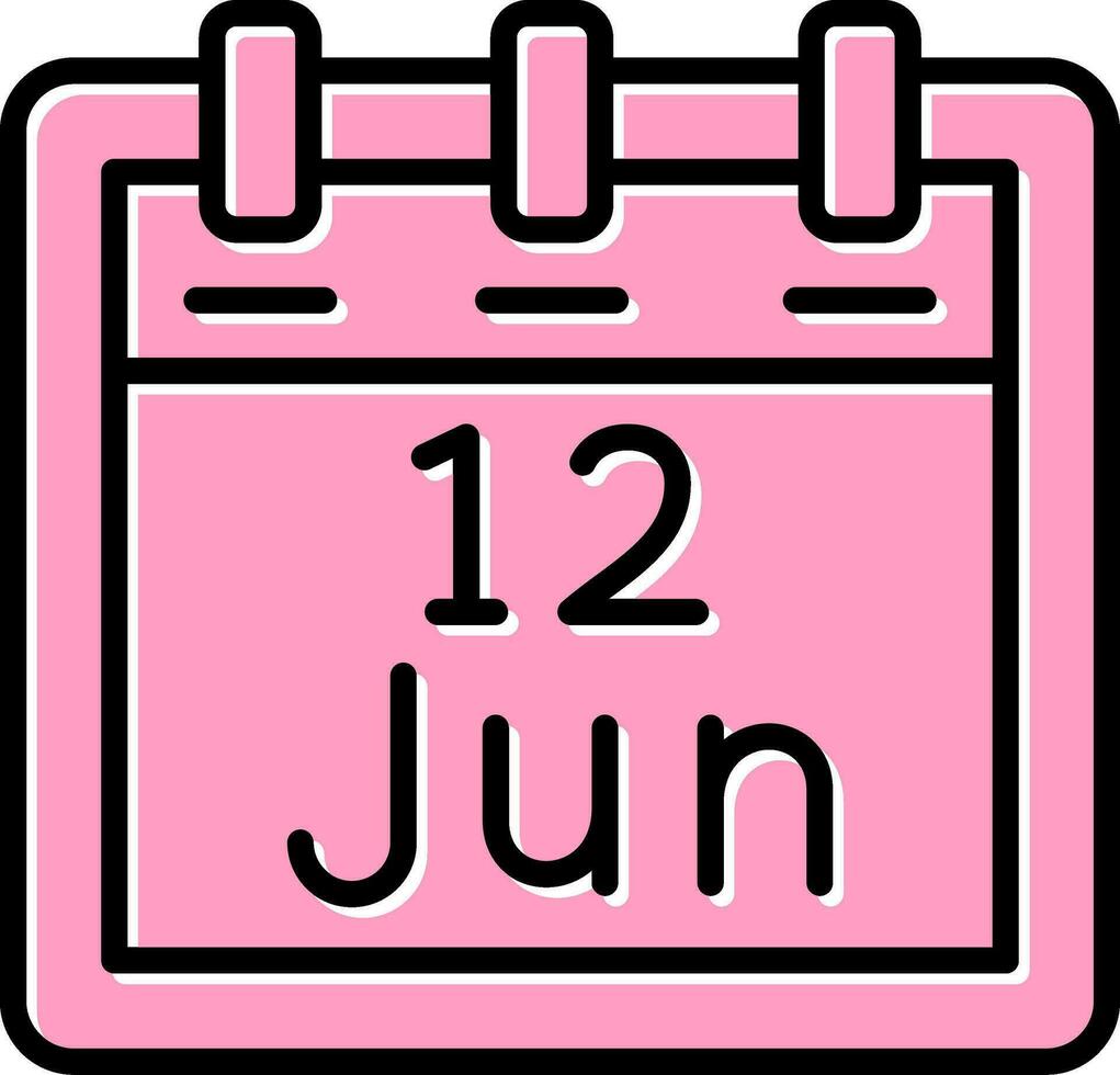 June 12 Vector Icon