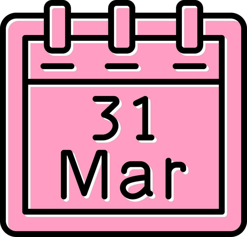 March 31 Vector Icon