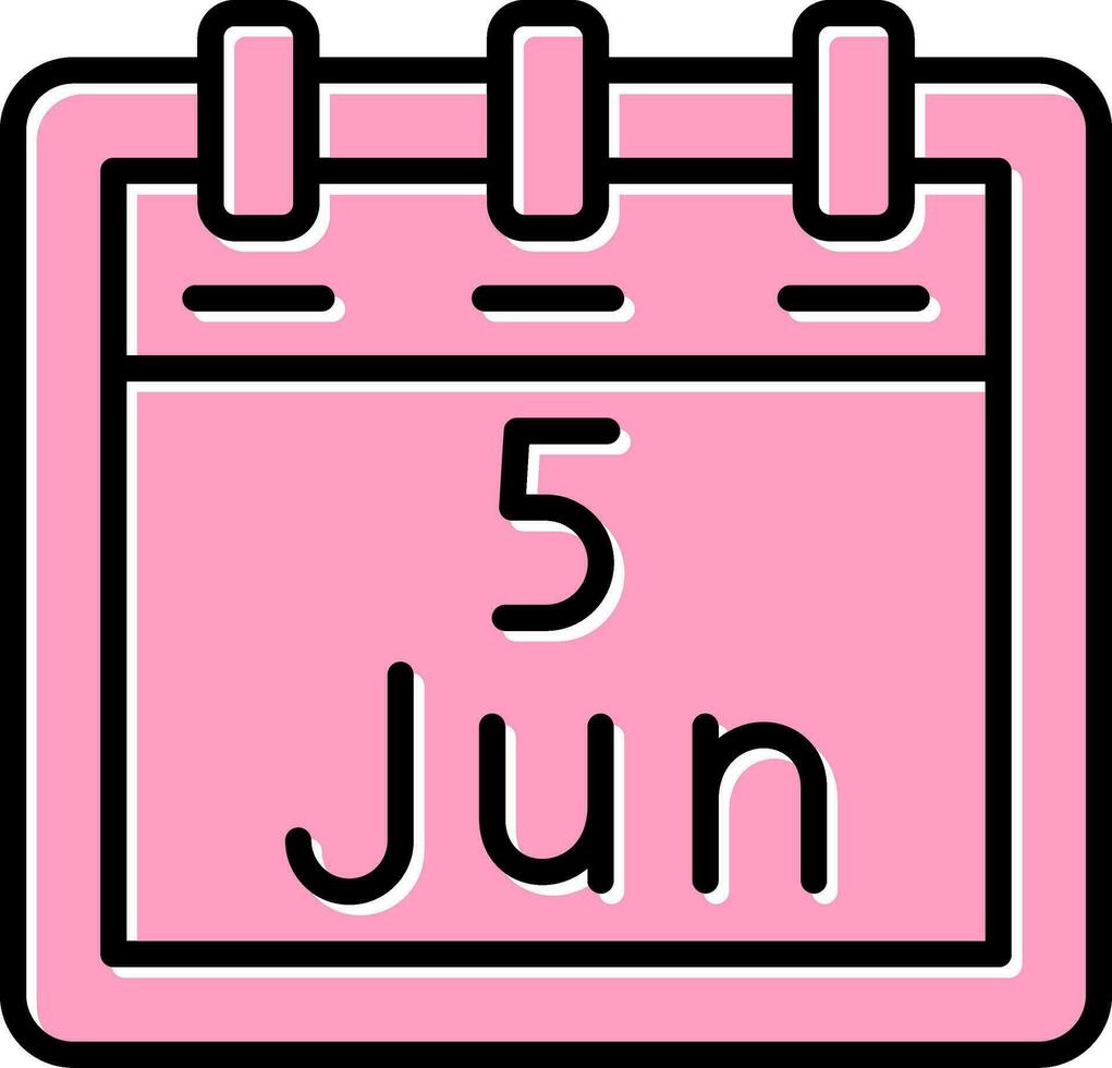 June 5 Vector Icon