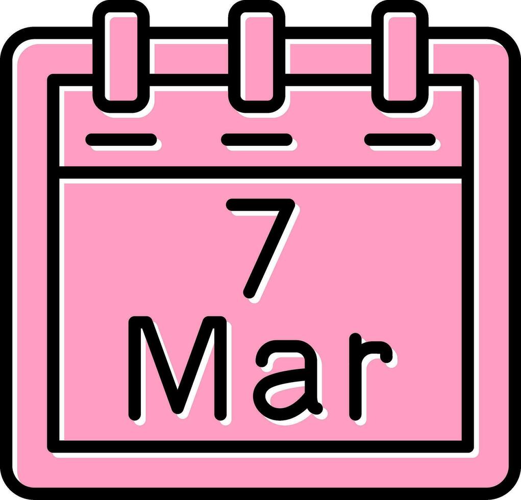 March 7 Vector Icon