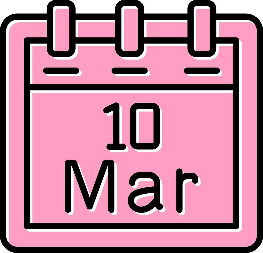 March 10 Vector Icon