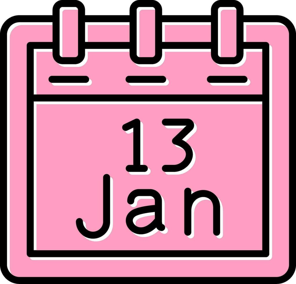 January 13 Vector Icon
