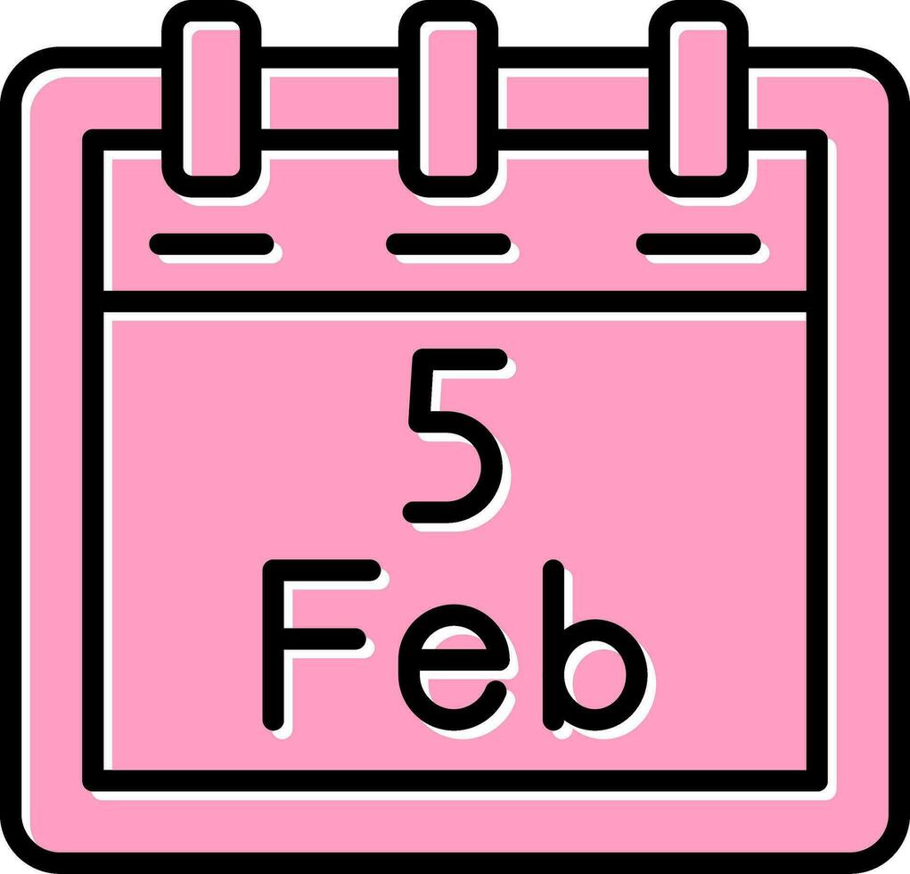 February 5 Vector Icon