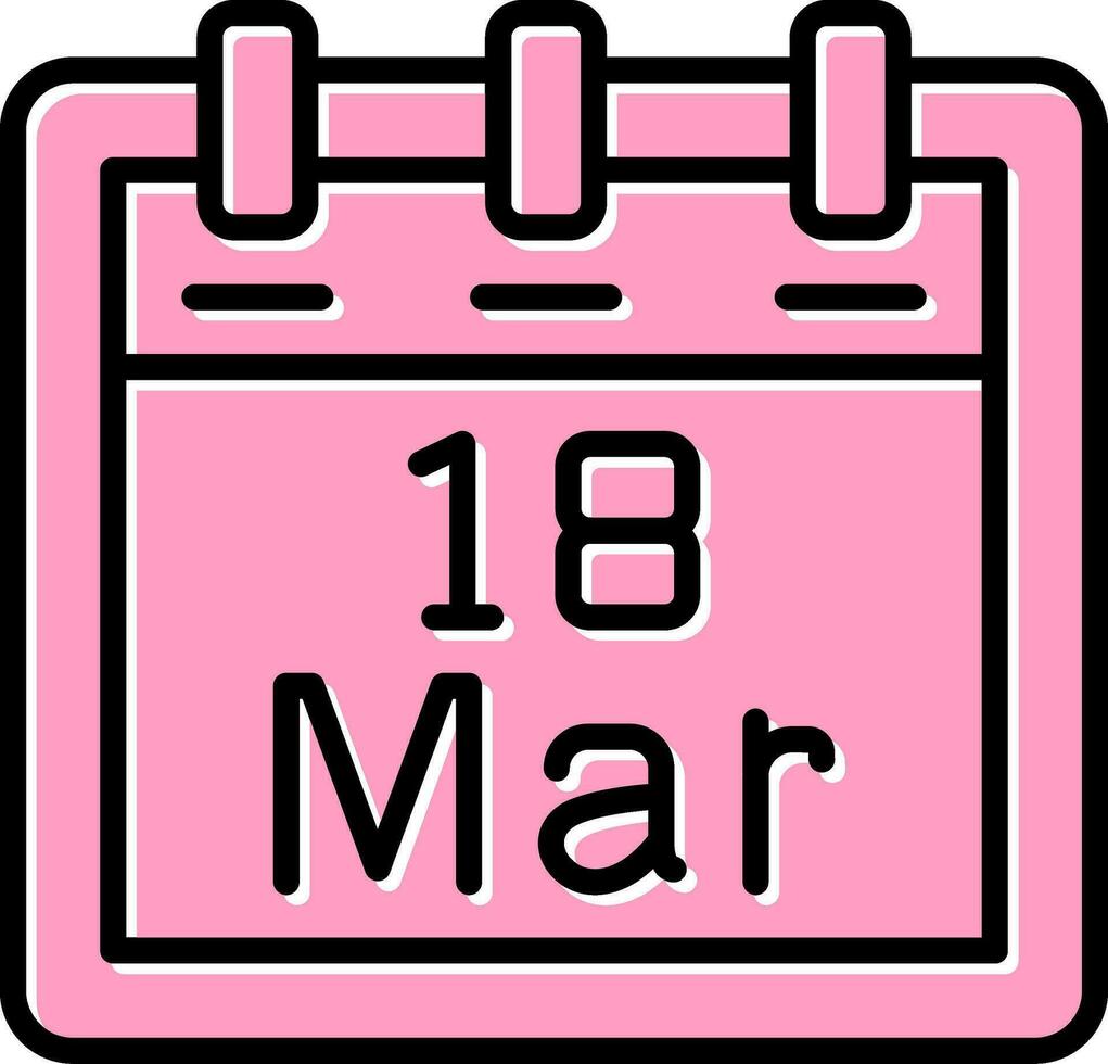 March 18 Vector Icon