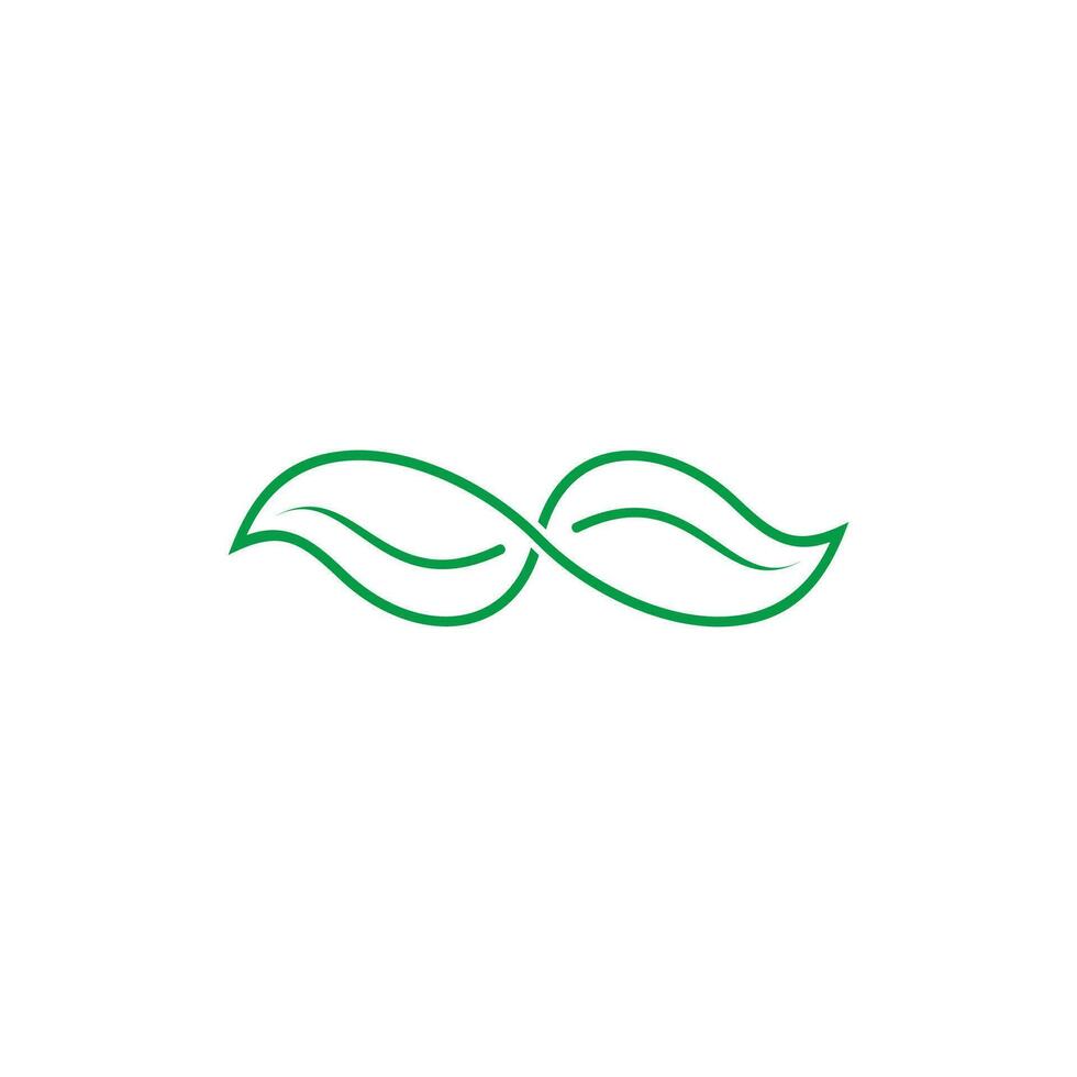 infinito verde hoja orgánico comida símbolo logo vector