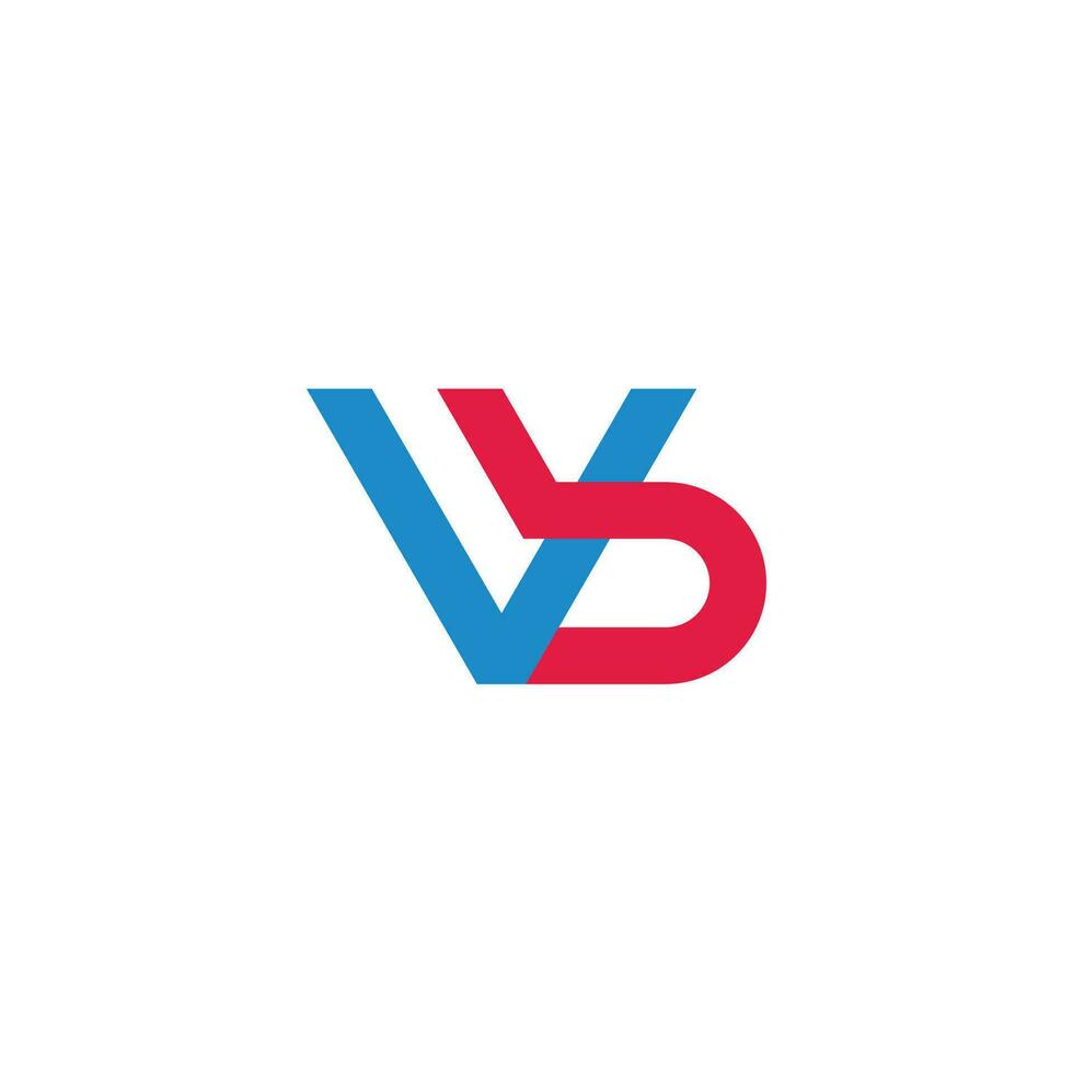 letra vb vistoso movimiento logo vector