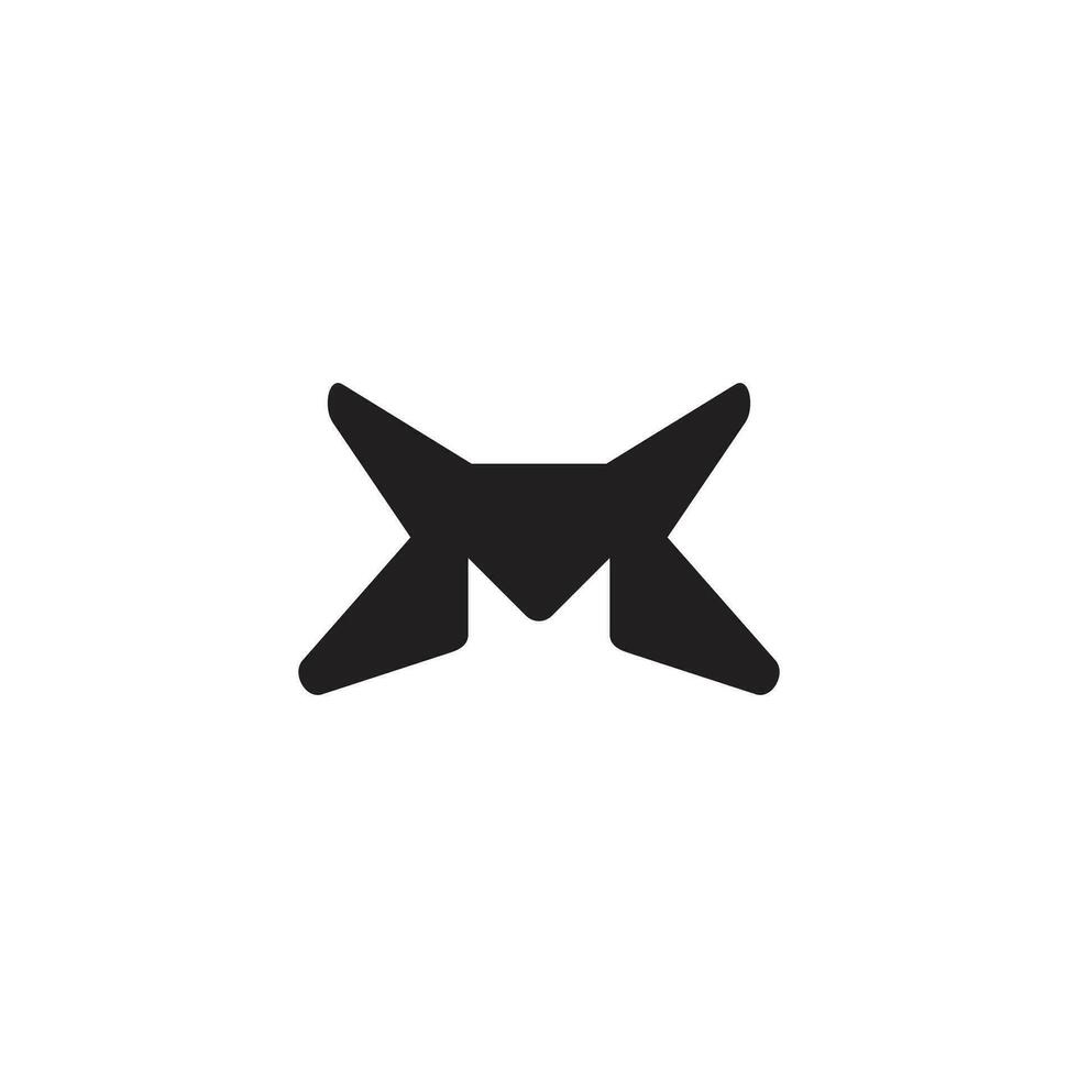 letter mk silhouette unique shape logo vector