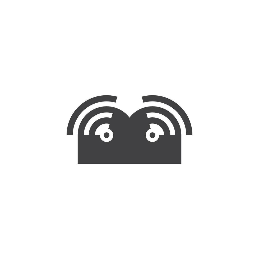 letter m spread internet signal logo vector