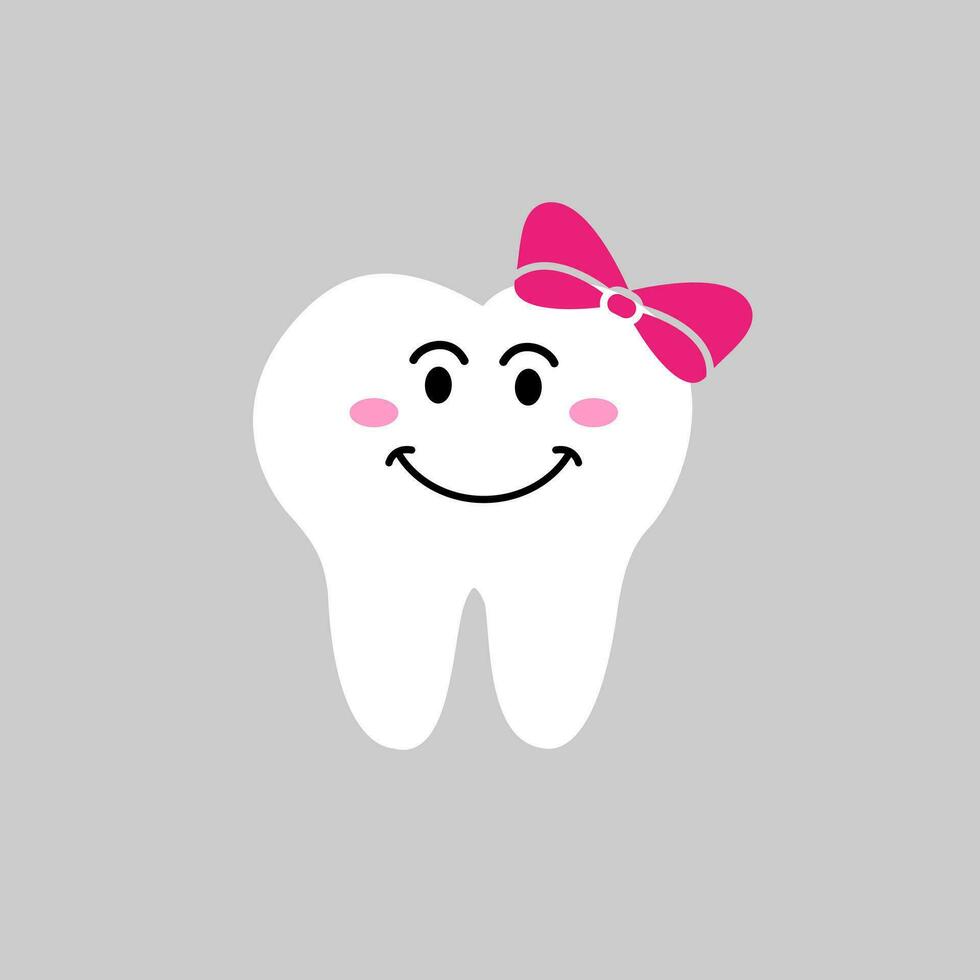 Tooth icon vector. Tooth Fairy illustration sign. Funny tooth symbol or logo. vector