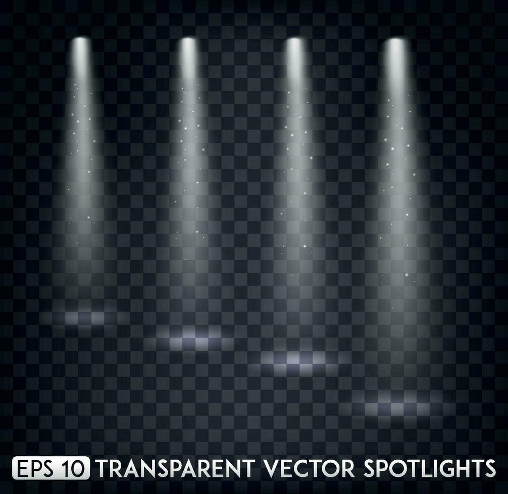 blanco vector Mancha luces. focos efecto para fiesta, escena, escenario, galería o fiesta diseño