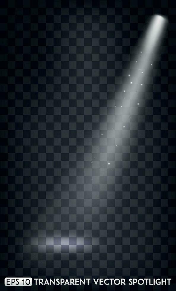 White Vector Spot Lights. Spotlights Effect For Party, Scene, Stage, Gallery or Holiday Design