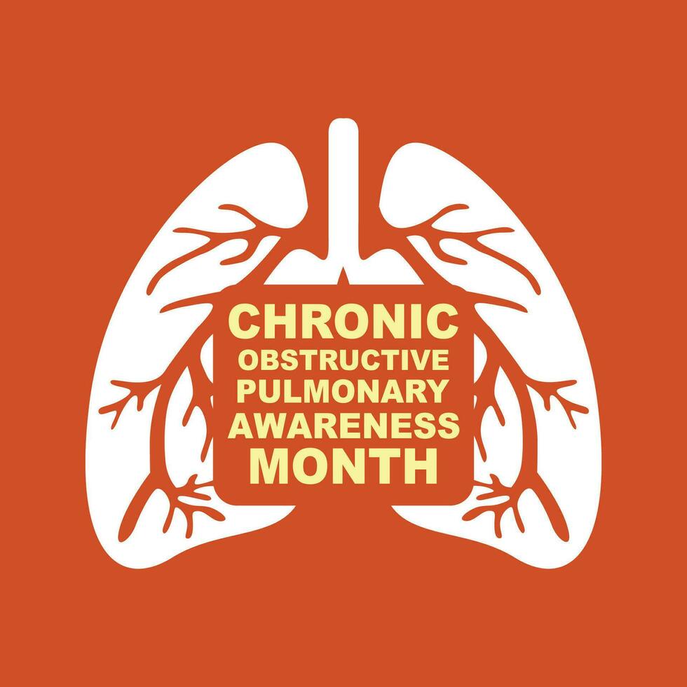 chronic obstructive pulmonary awareness month vector image illustration