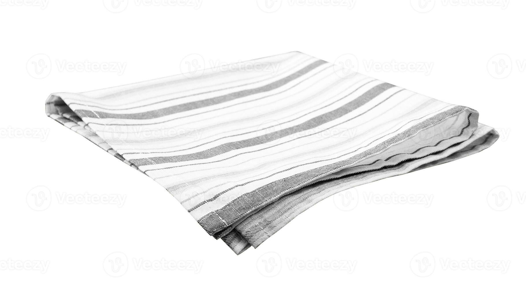 Linen napkin front view isolated on white photo
